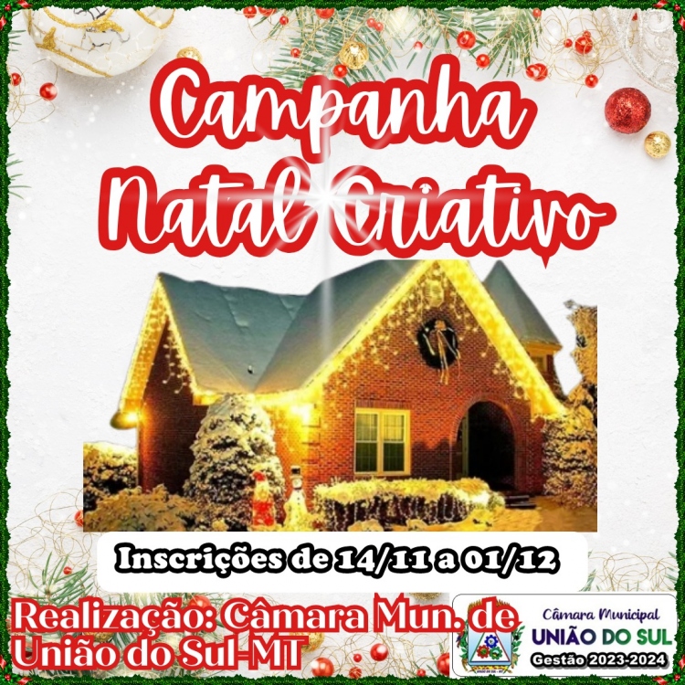 C&acirc;mara de Vereadores lan&ccedil;a "Campanha Natal Criativo"